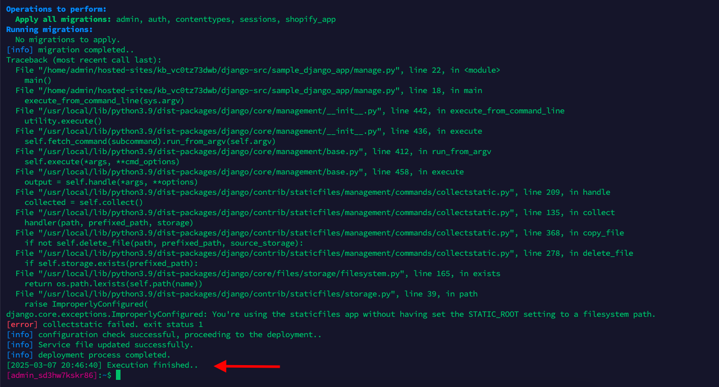 Demonstration on deploying new changes using adm.